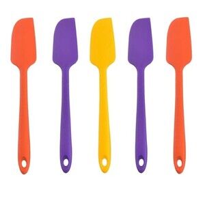 Spatula Spoonula Silicone 2 PC Yellow Purple Orange Random Flexible Food Grade O